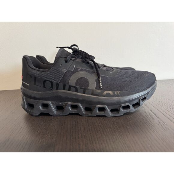 On Running Cloudmonster Mens Running Shoes All Black 10.5 Cloodtech Sneakers - Picture 6 of 7